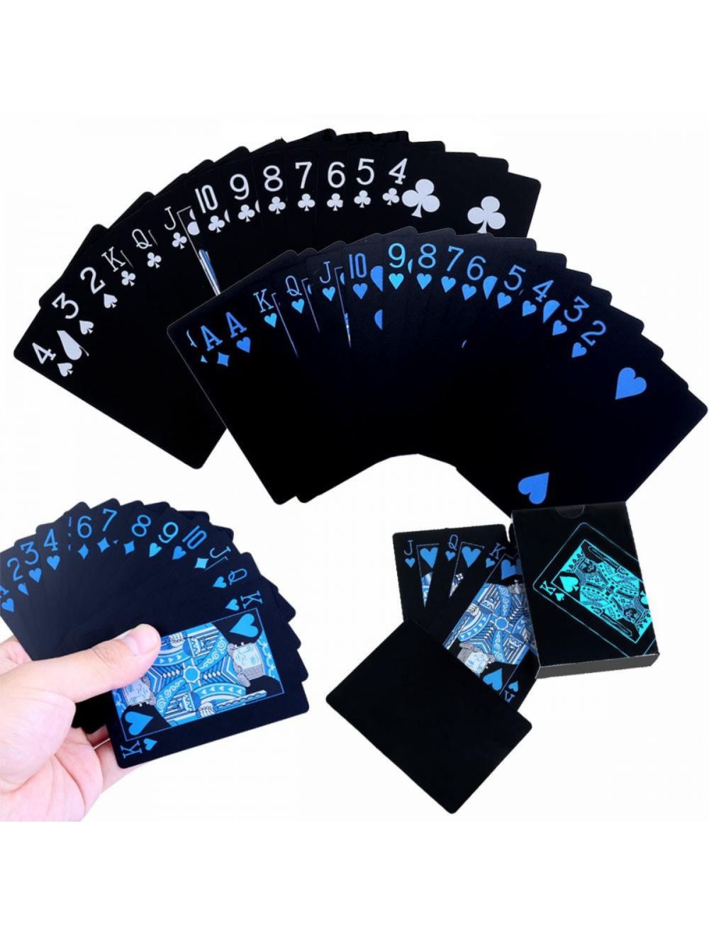 2 Decks of Plastic Poker Cards 100% Waterproof Playing Cards PVC Cards 