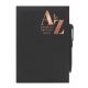 Telephone Address Book A to Z Index A5 Hardback PU Leather Soft Cover with Pen-Black