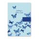 Telephone Address & Birthday Book A5 Soft Padded Cover - Blue Butterfly Design