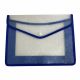 A4 Plastic wallet Stud Document File Folder School Office paper storage-Blue