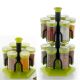 Spice Herb Storage Cabinet Jar Rack For Kitchen Dining Table 6 | 12 Jar - Green